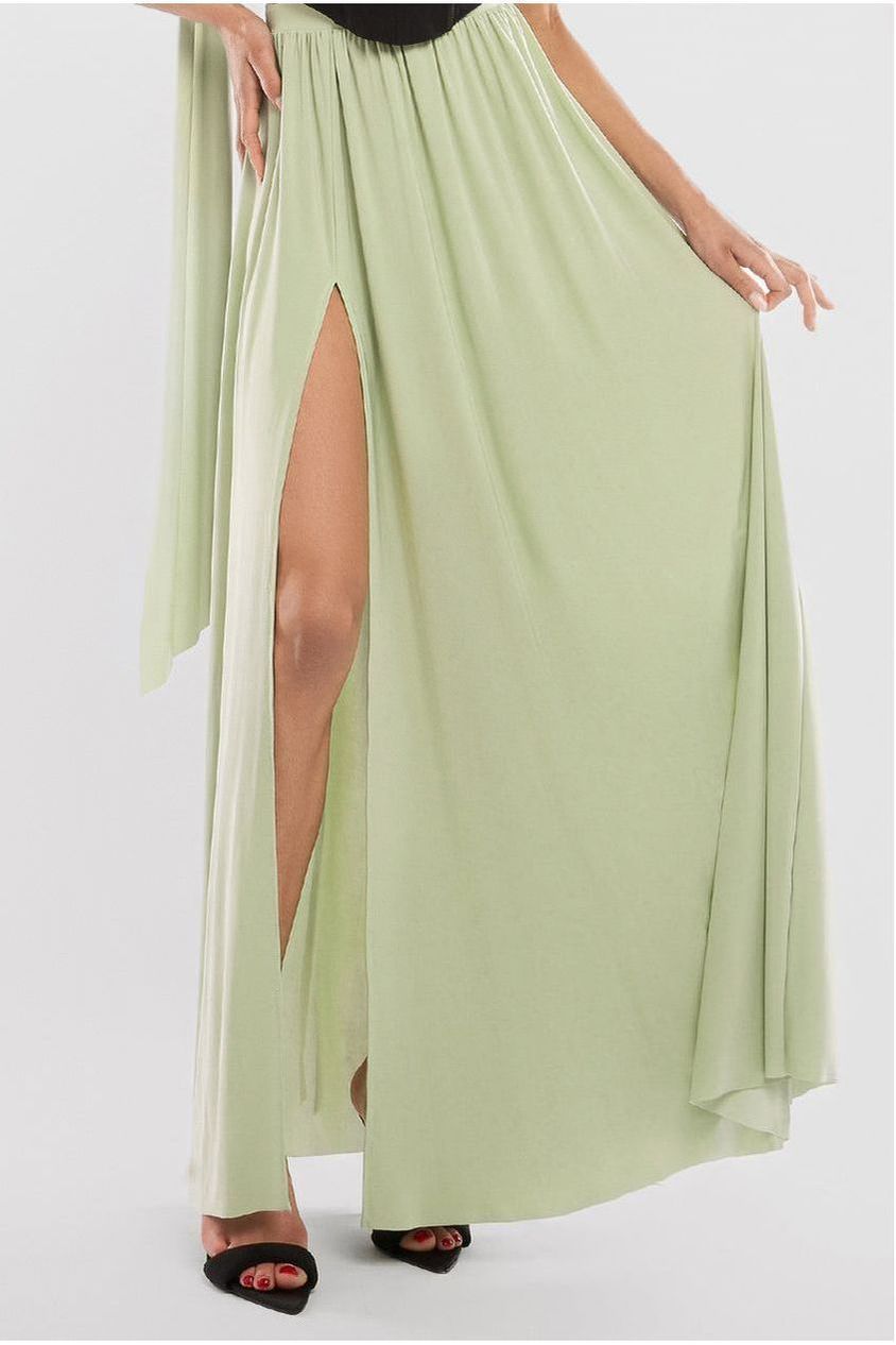 Goddiva Side Split Soft Touch Maxi Skirt
