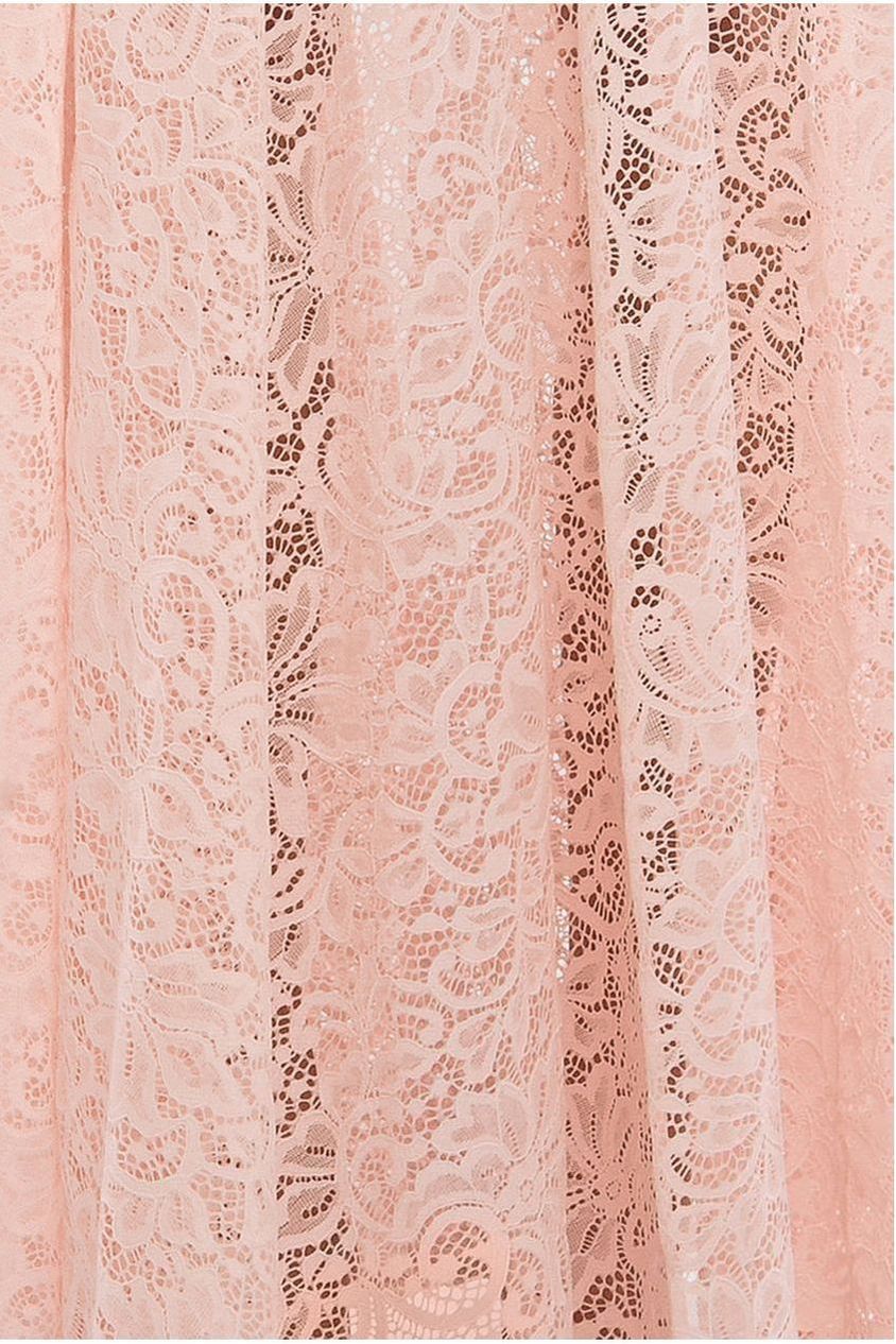 Goddiva Floral Lace A-Line Maxi Skirt