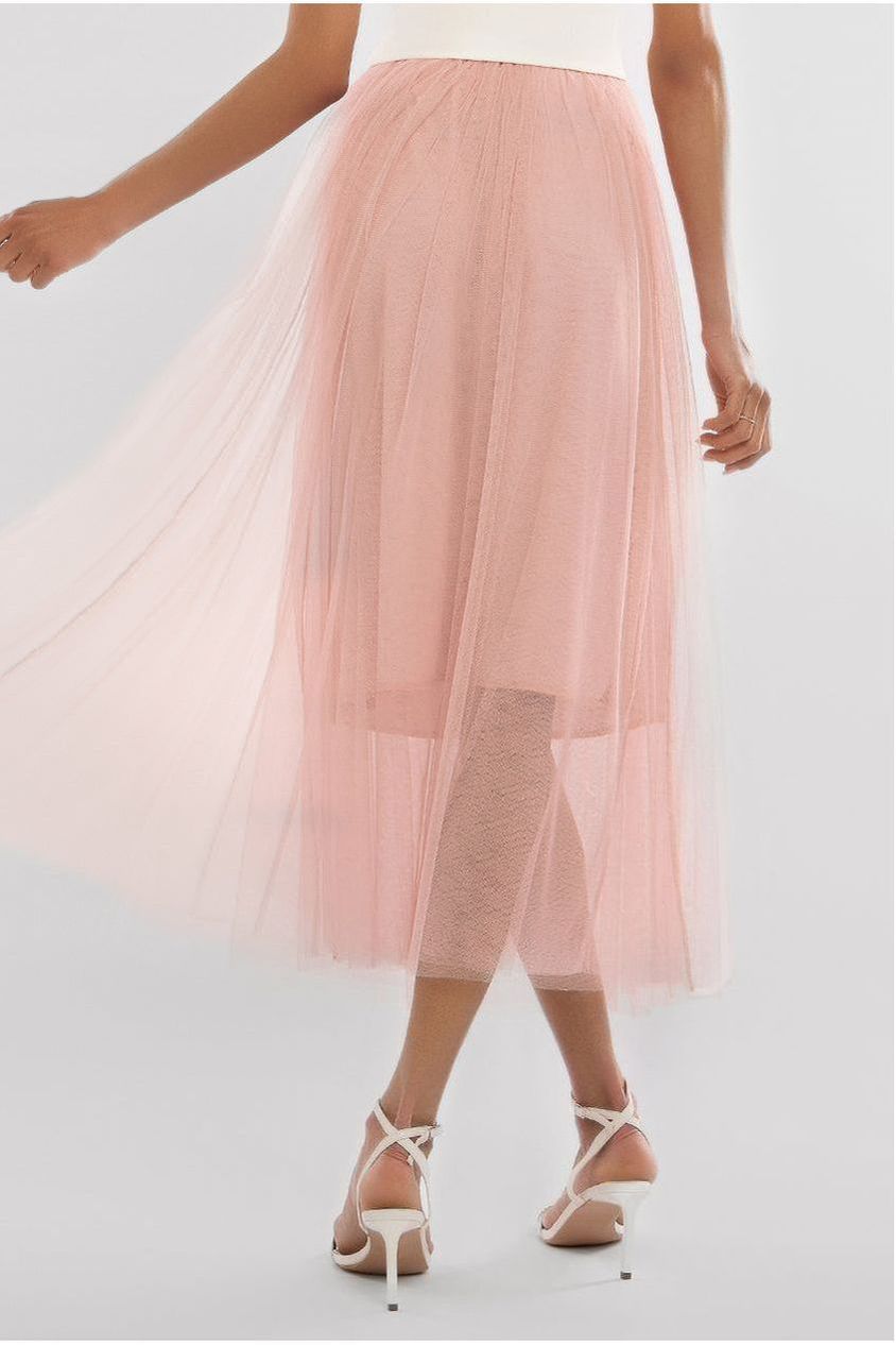 Goddiva Tulle Gathered Midaxi Skirt