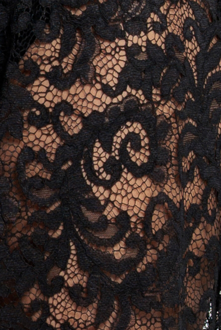 Goddiva Barrell Leg Scalloped Hem Pant - Black