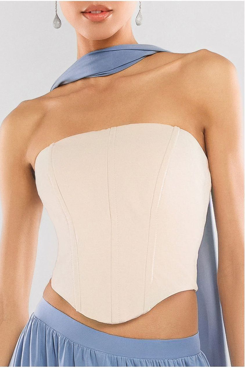 Goddiva Compact Crepe Lace Up Corset