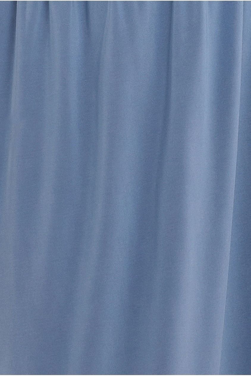 Goddiva Compact Crepe Lace Up Corset With Side Split Jersey Maxi Skirt & Scarf - Beige & Blue