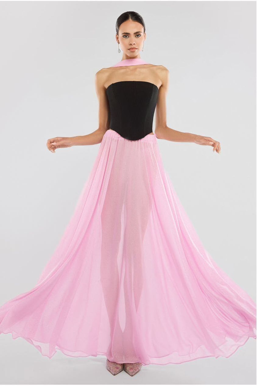 Goddiva Compact Crepe Lace Up Corset