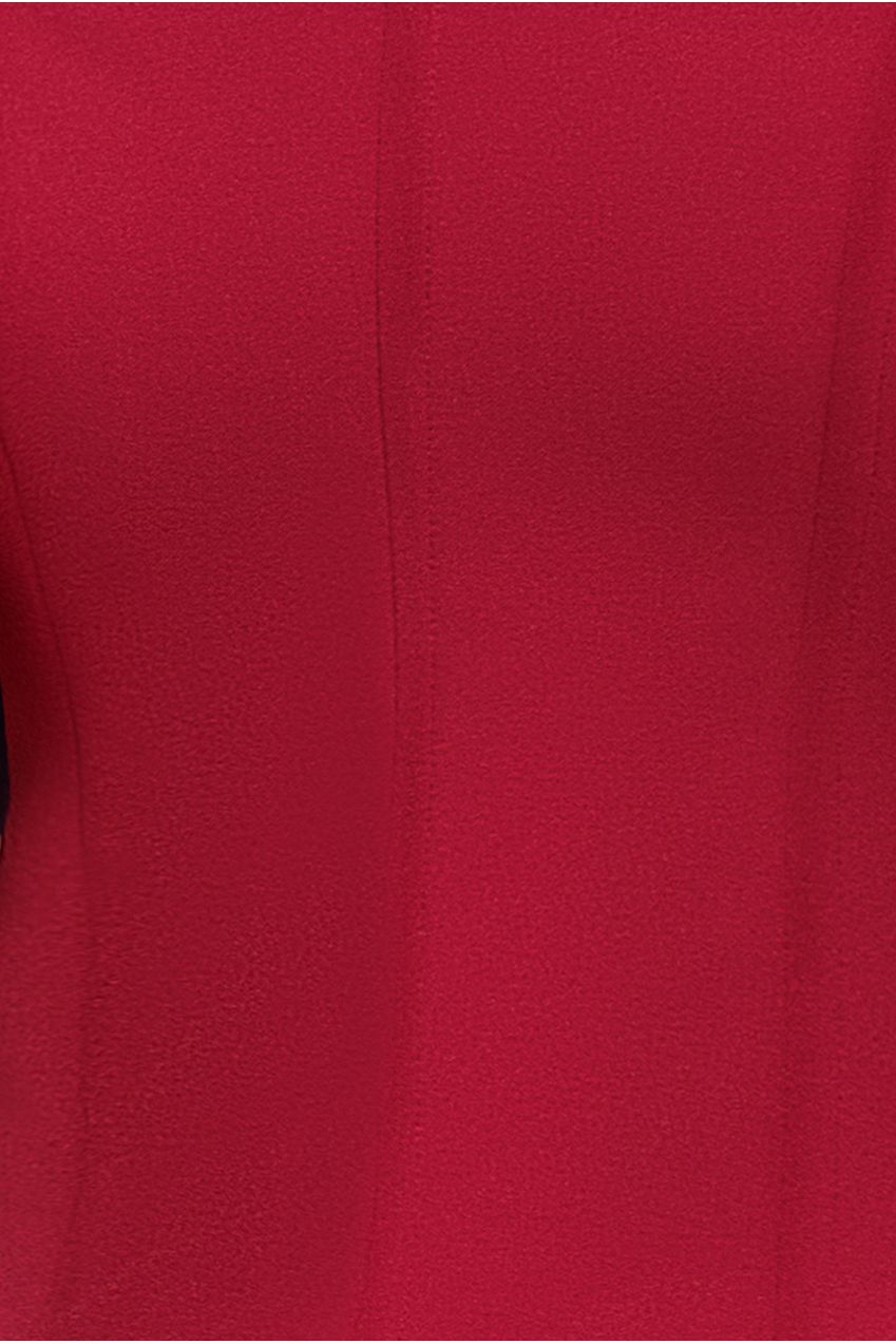 Goddiva 3D Textured Sleeve Scuba Corset Top - Burgundy