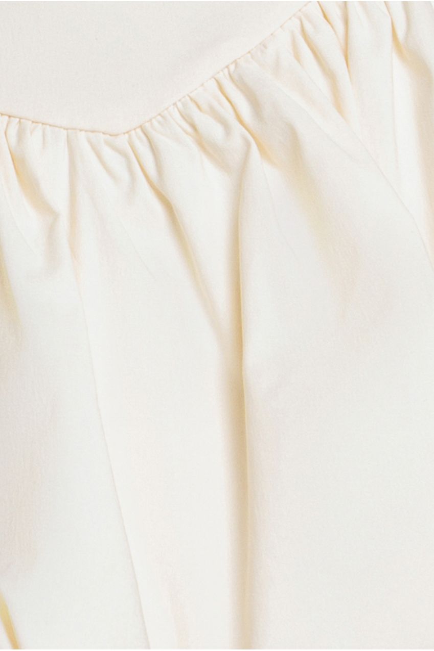 Goddiva Bengaline Balloon Mini Skirt - Cream