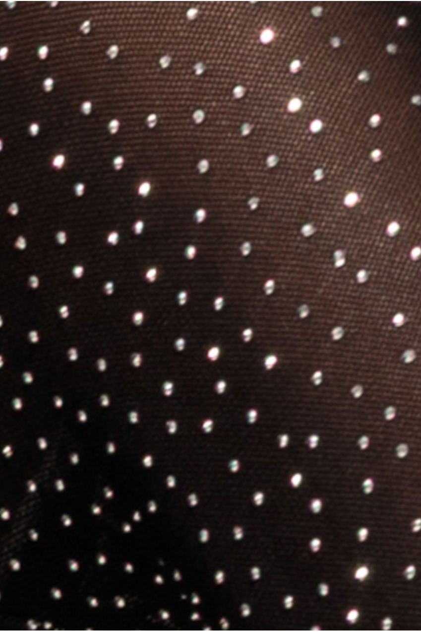 Goddiva Diamante Long Sleeve Velvet Dipped Hem Top - Black