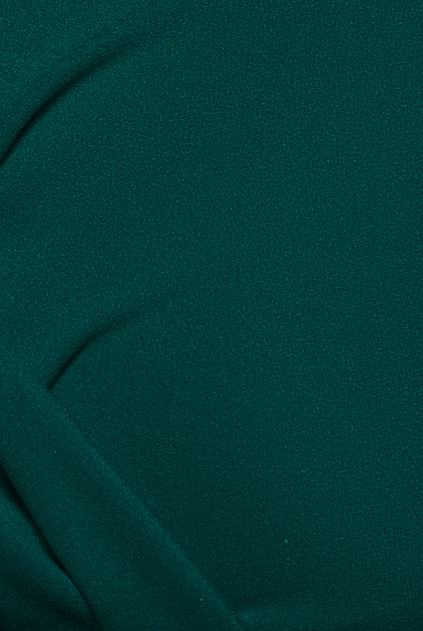 Goddiva Plus Bardot Scuba Romper - Emerald Green