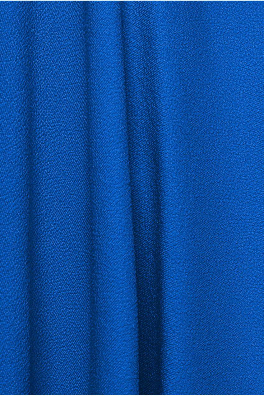 Goddiva Off The Shoulder Frill Neck Skater Romper - Royal Blue