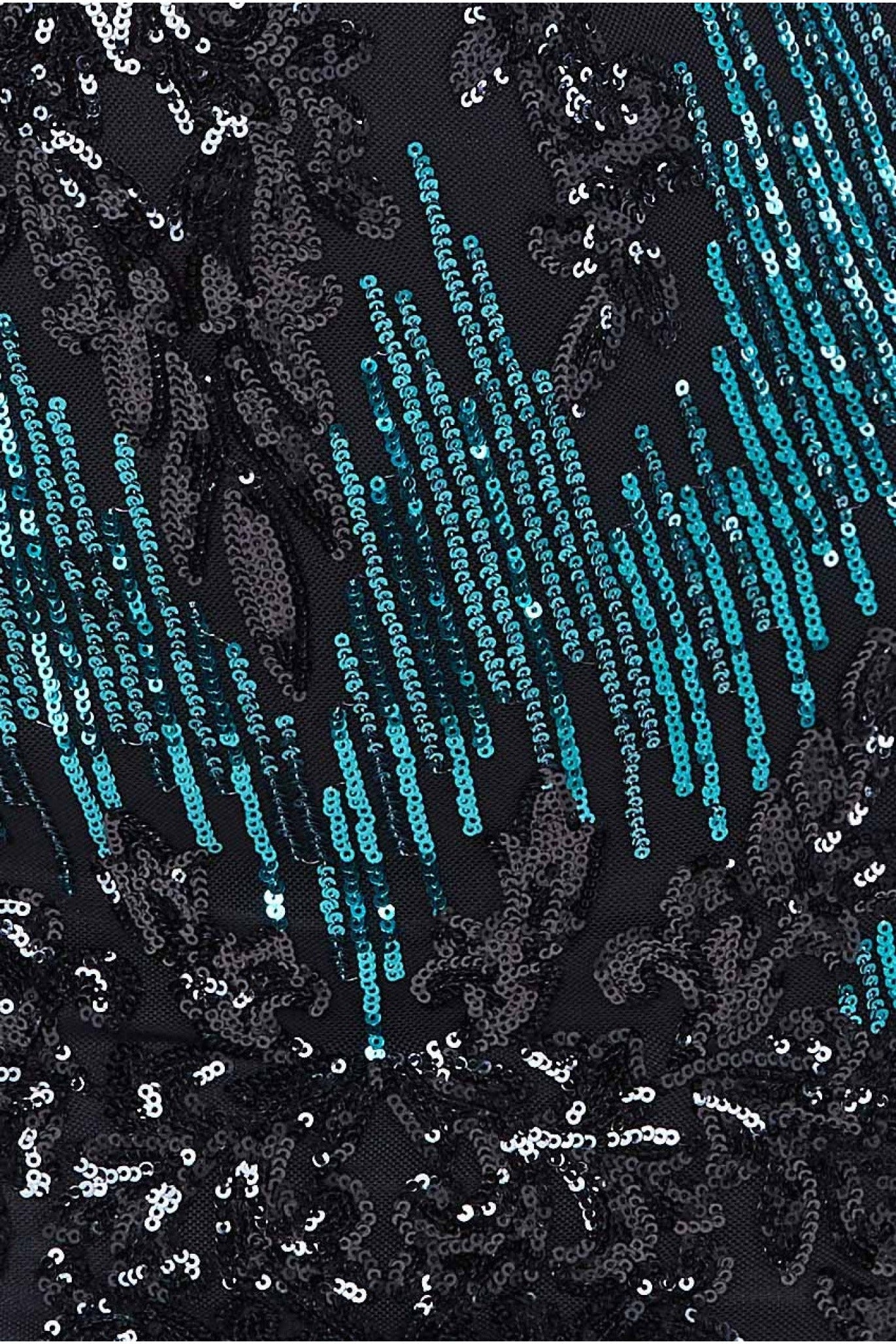 Goddiva Plus Long Sleeve Sequin Party Midi - Emerald