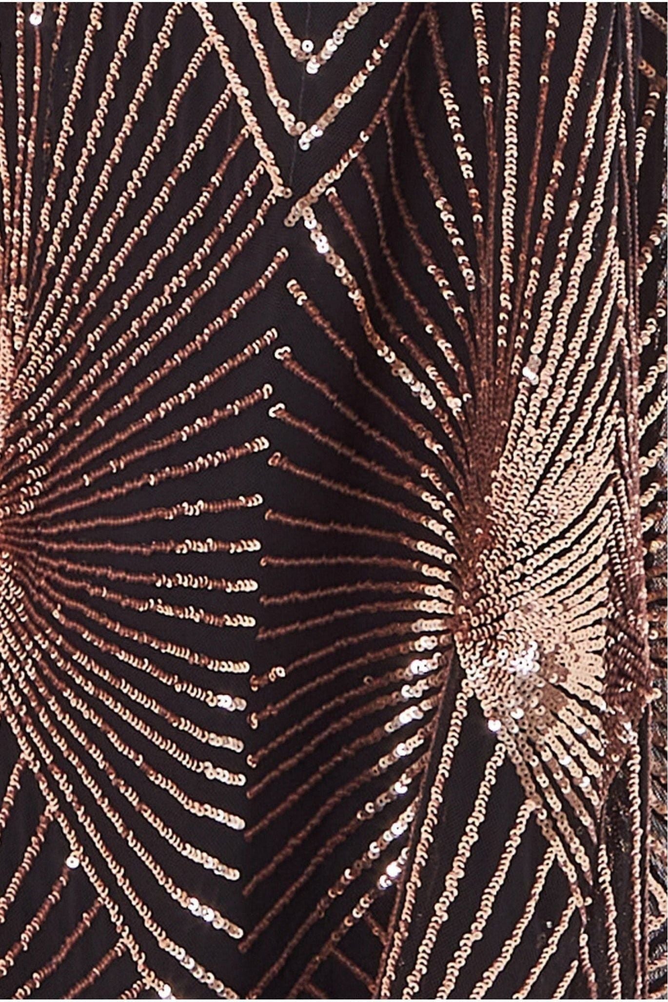 Goddiva Maternity Starburst Sequin Maxi Rose Gold