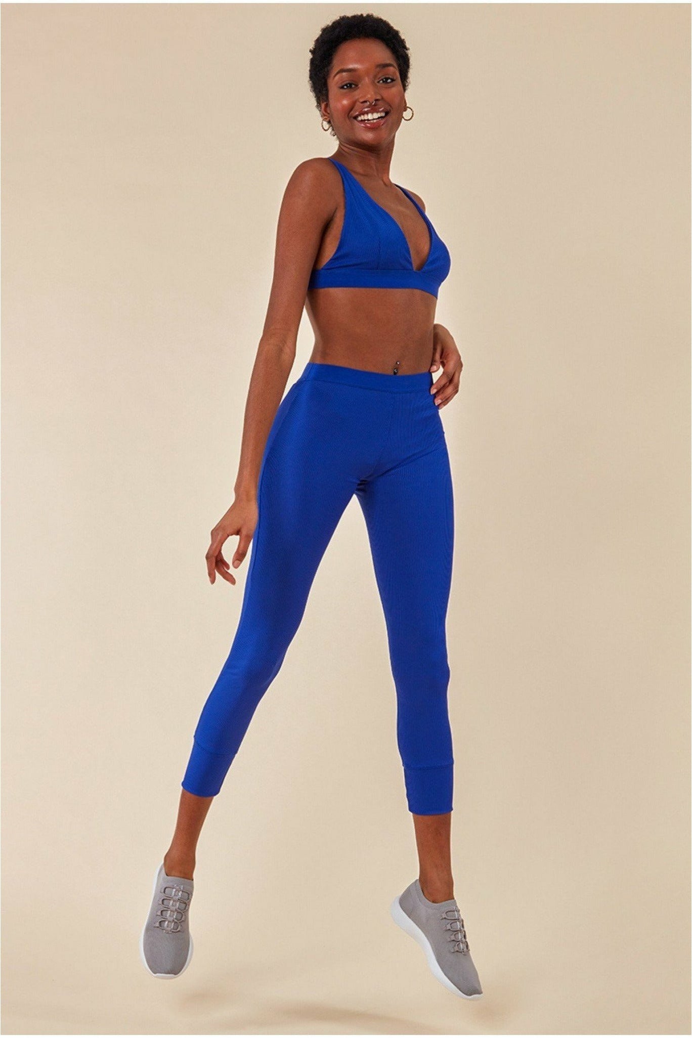Cosmochic Bralette & Legging Workout Lounge Set - Blue