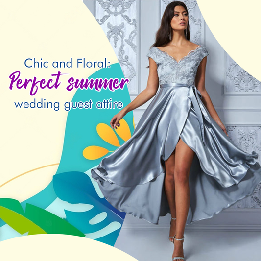 Chic and Floral: Perfect summer wedding guest attire.