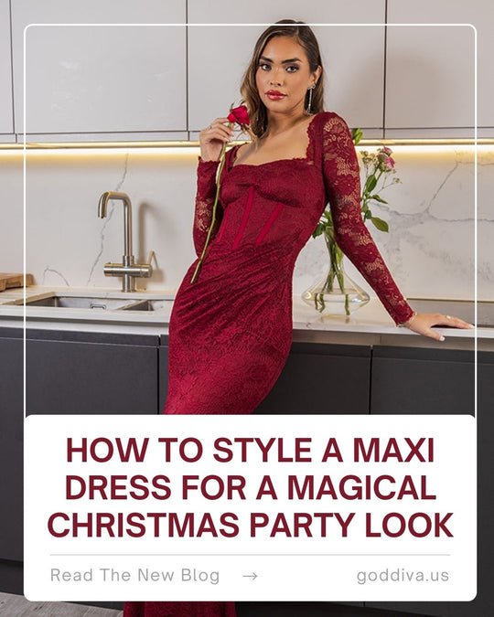 How to Style a Maxi Dress for a Magical Christmas Party Look