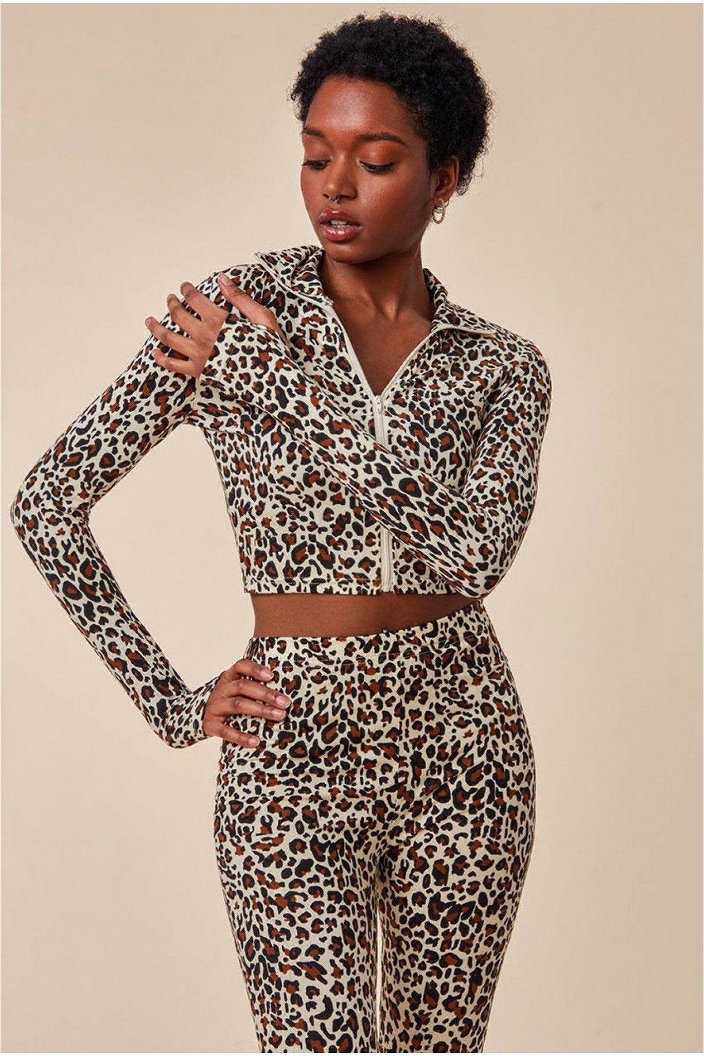 Cosmochic Leopard Print Tracksuit With Gloves - Leopardprint