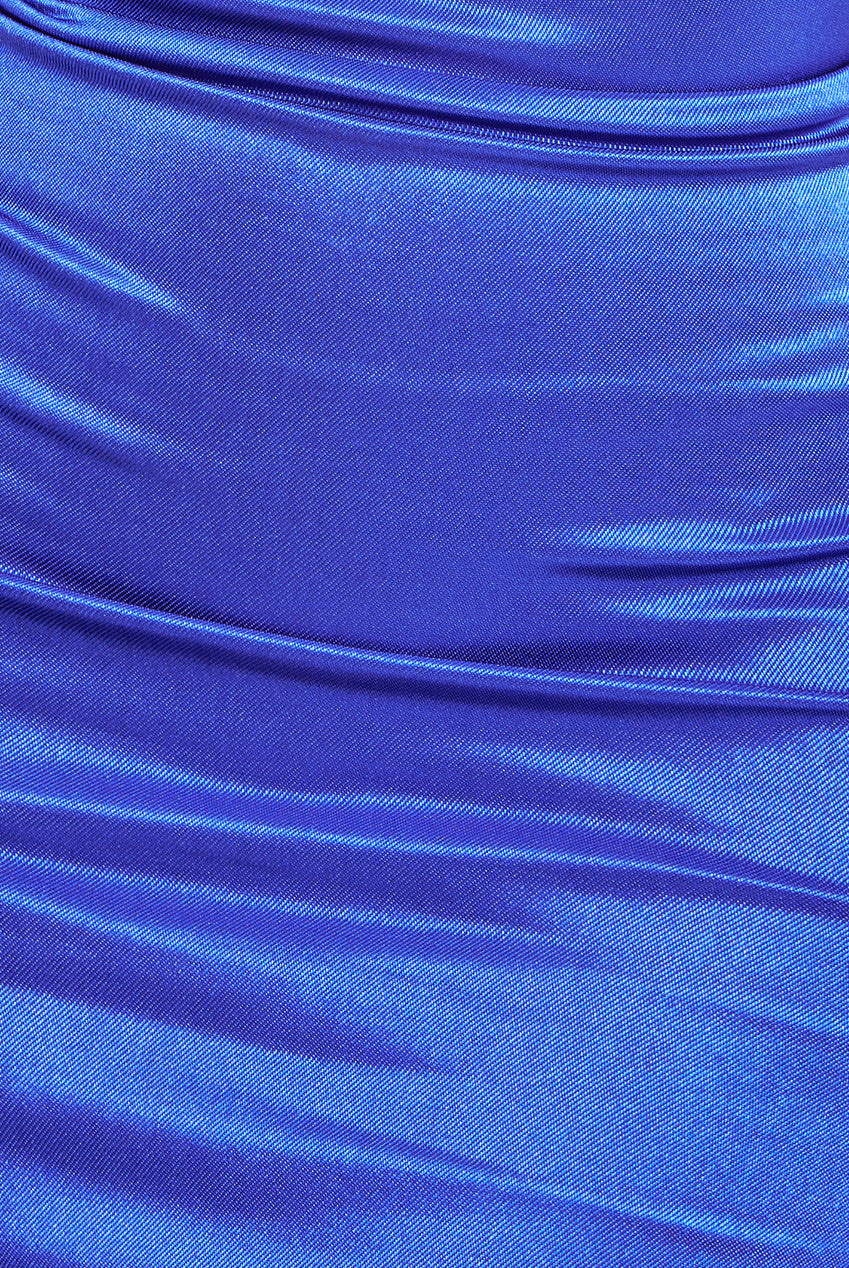 Goddiva Halter Cowl Neck Back Maxi Dress - Royal Blue