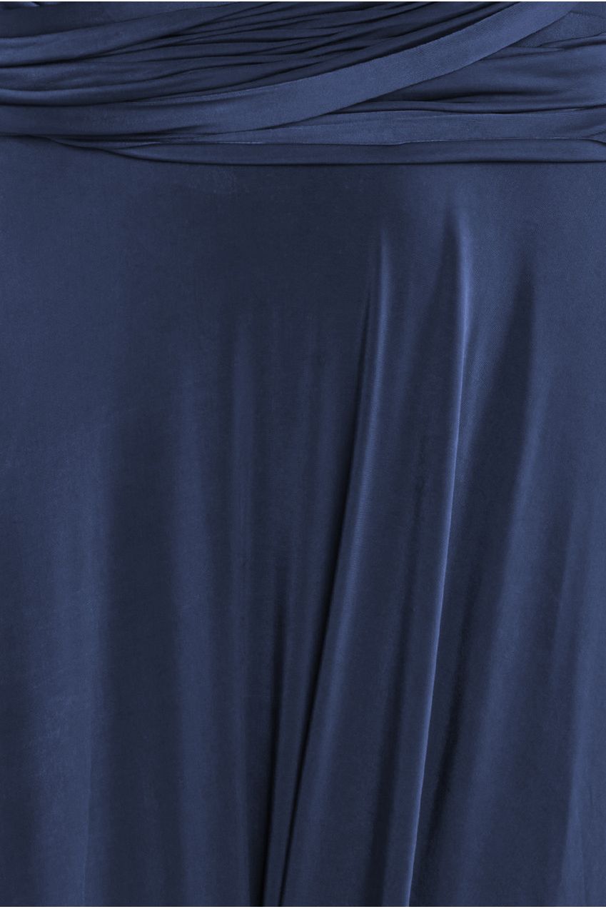 Goddiva Multiway Tie-Up Maxi Dress - Navy