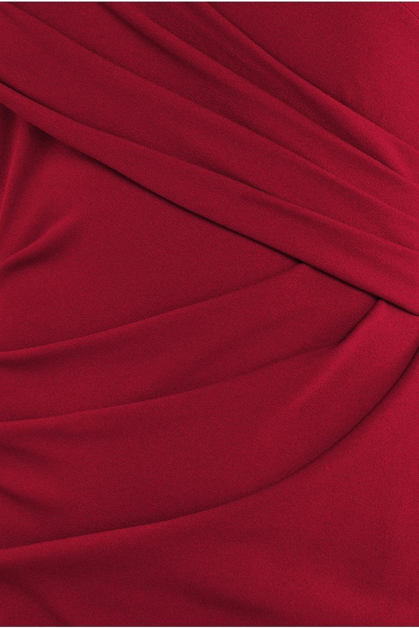 Goddiva Scuba Crepe  Off The Shoulder Maxi - Wine