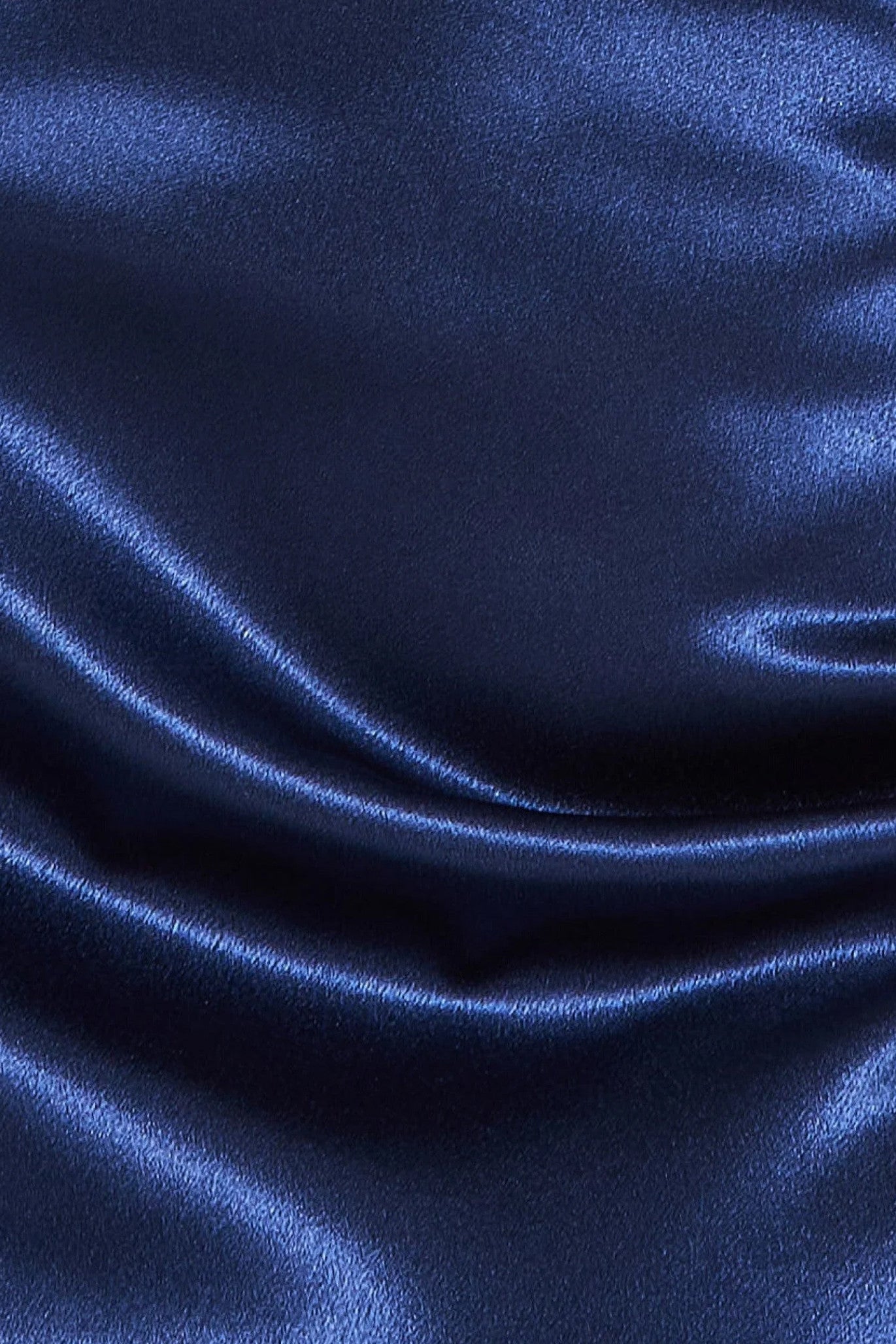 Goddiva Cowl Neck With Strappy Back Satin Maxi - Navy