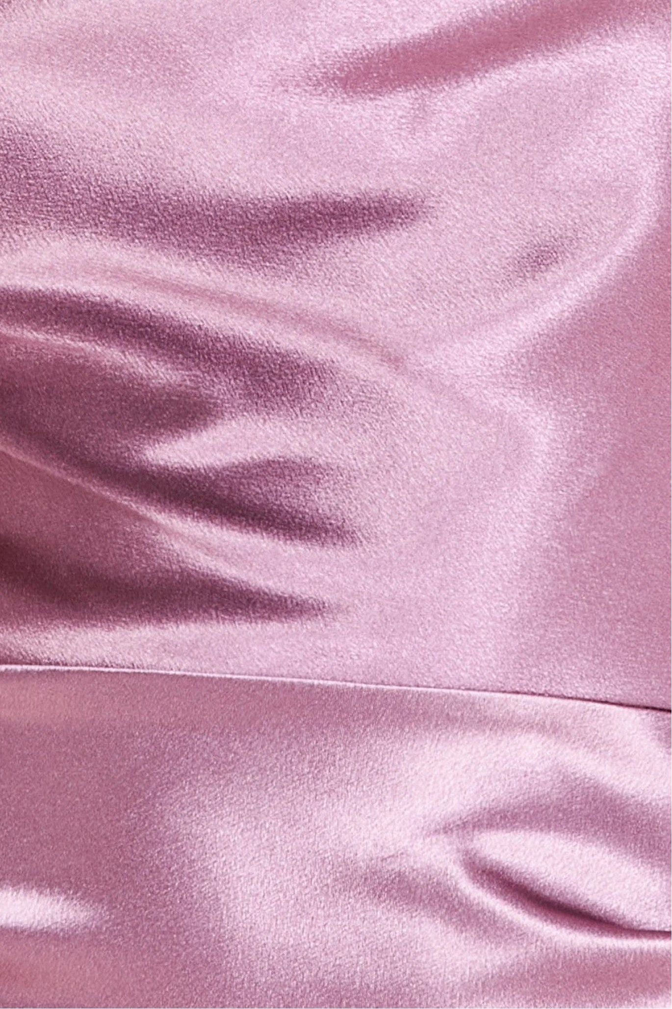 Goddiva Satin Cowl Neck With Strappy Back Maxi - Pink