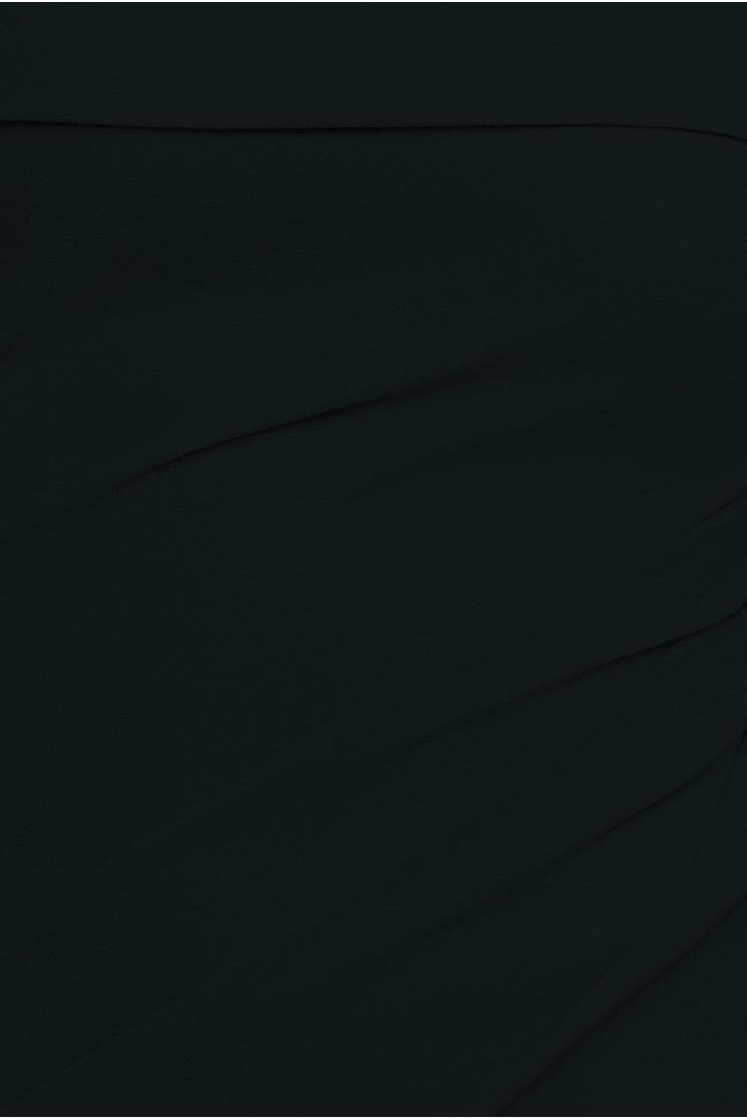 Goddiva Off The Shoulder Pleated Waist Maxi Dress - Black