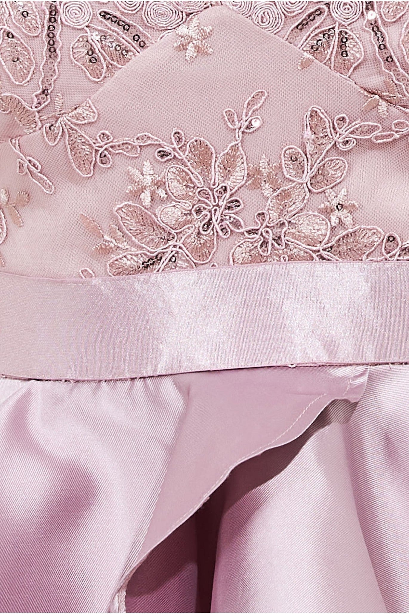 Goddiva Layered Frilled Mini Dress - Blush