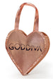 Goddiva Heart Shaped Foil Shopper Bag - Rose Gold