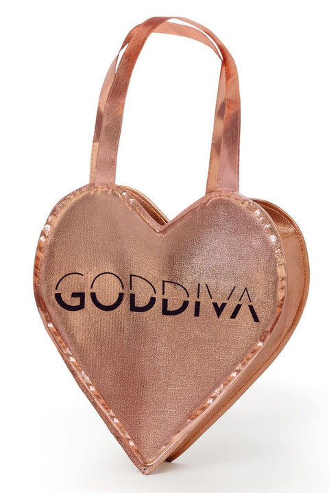 Goddiva Heart Shaped Foil Shopper Bag - Rose Gold
