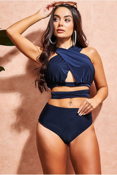 Navy - Goddiva Multiway Bikini - Navy