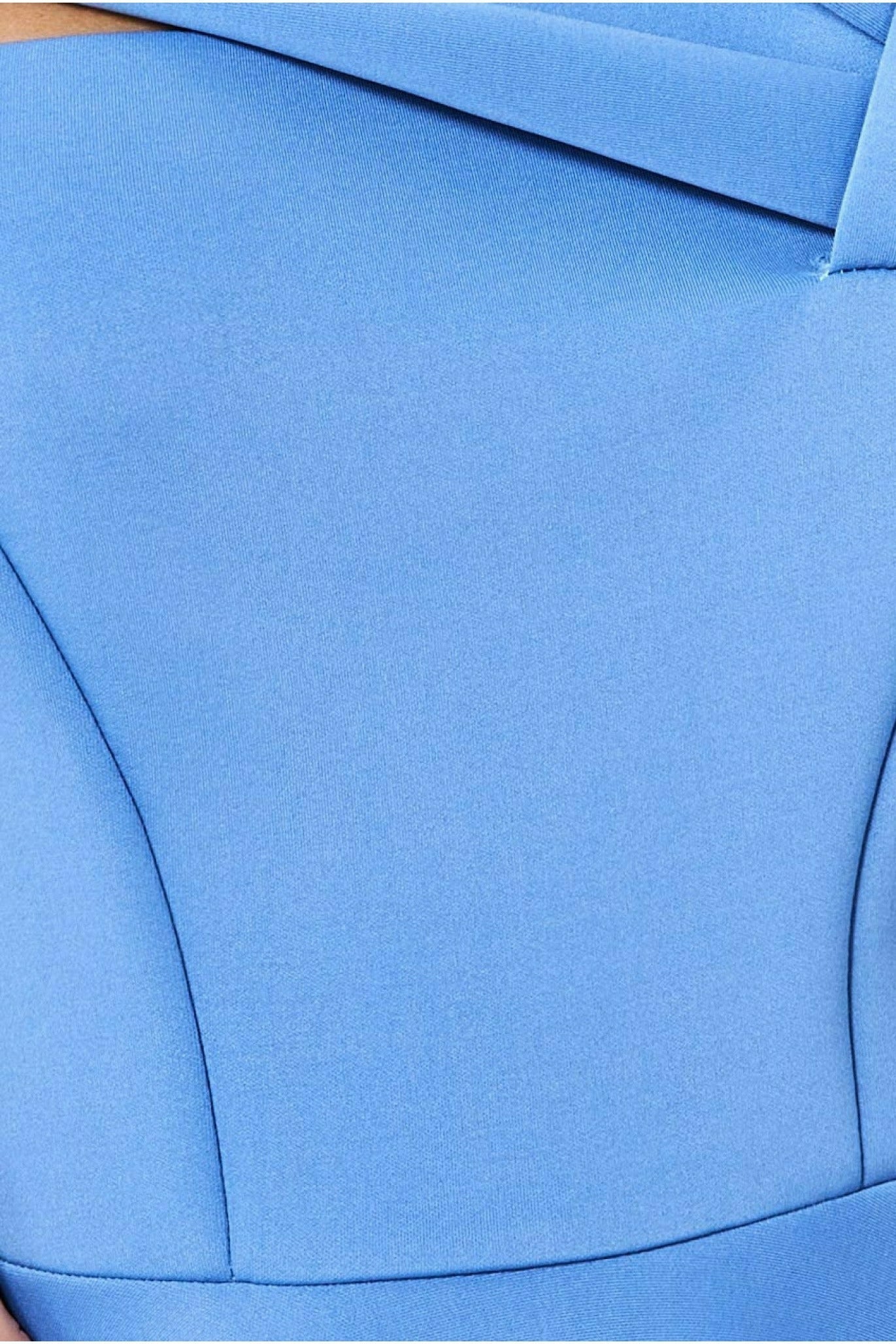 Goddiva Scuba Foam One Shoulder Midi Dress - Dusty Blue
