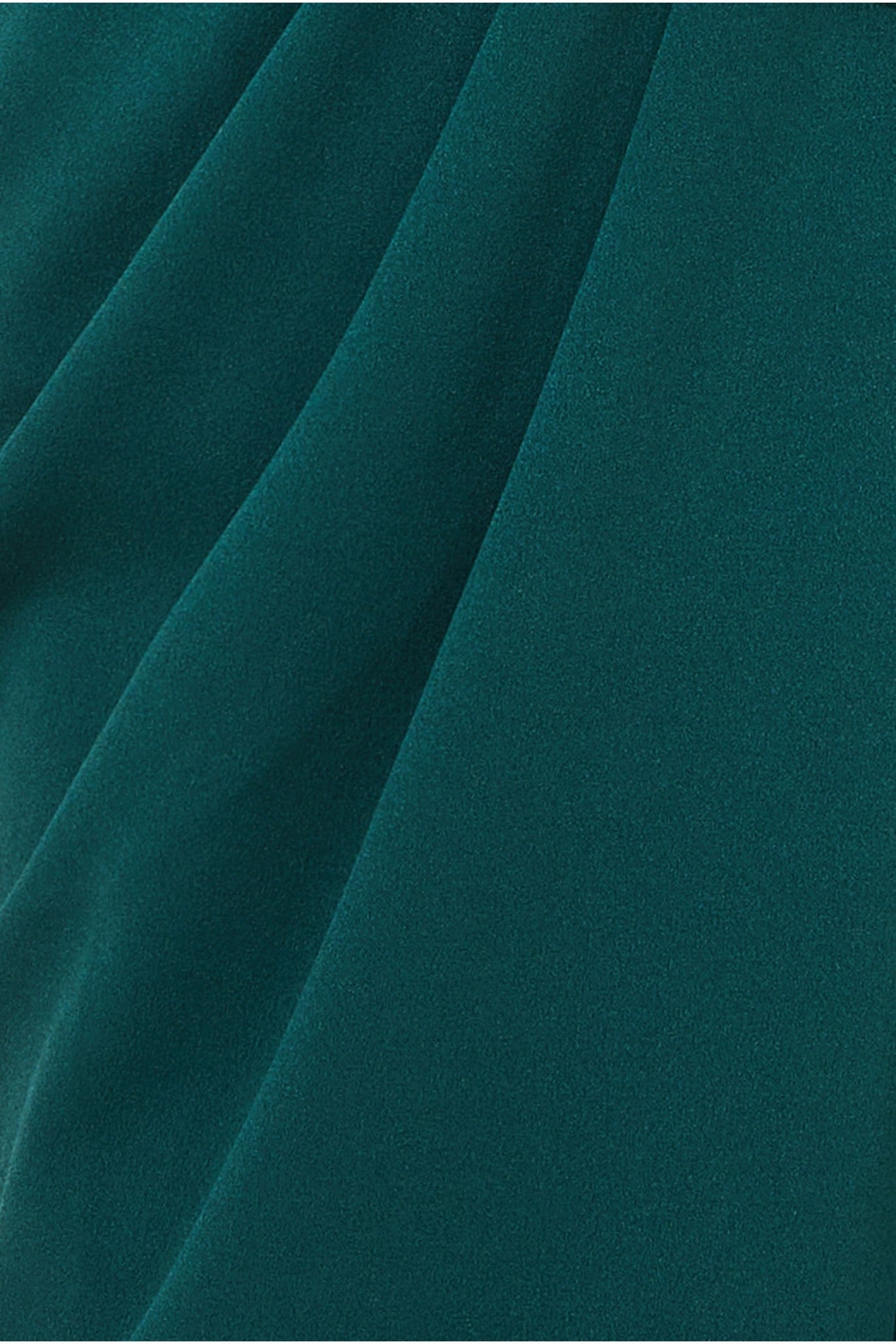 Goddiva Satin & Scuba Maxi With Thigh Split - Emerald