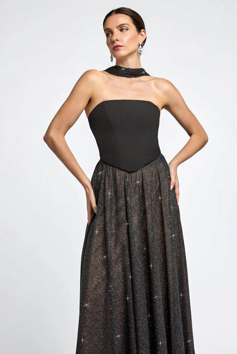 Goddiva Glitter Chiffon Scarf