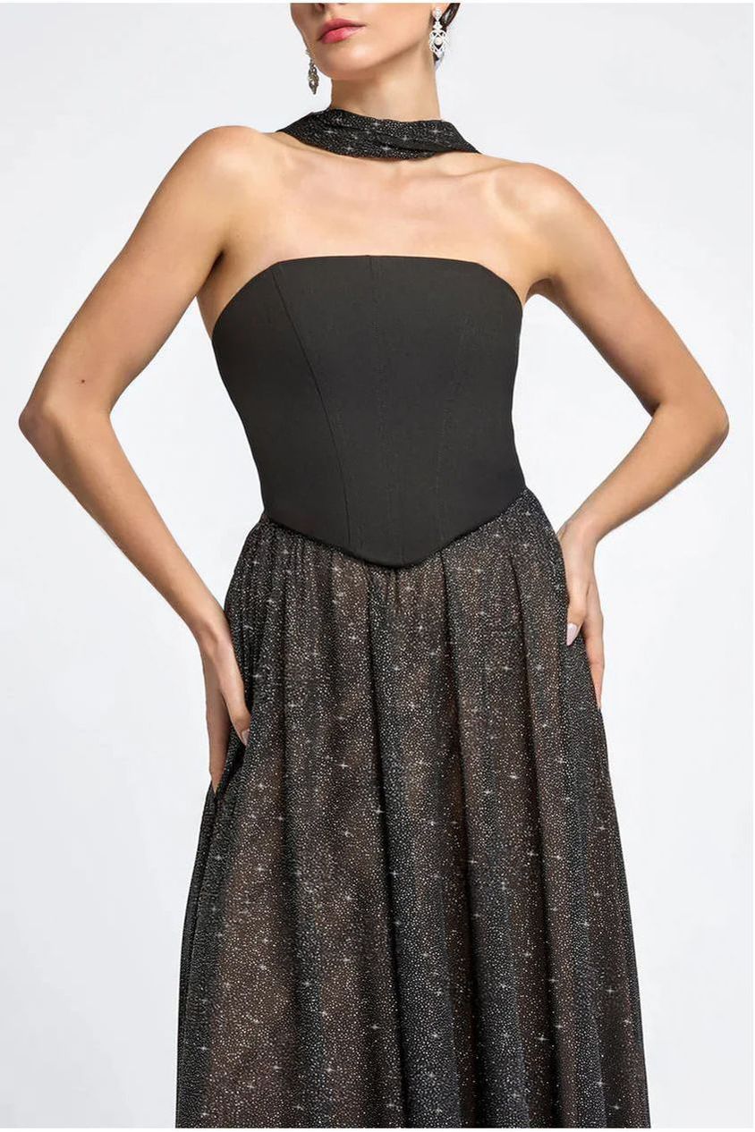 Goddiva Glitter Chiffon Scarf