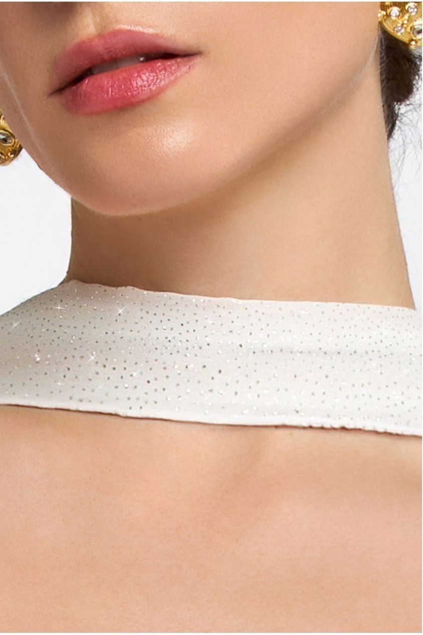 Goddiva Glitter Chiffon Scarf