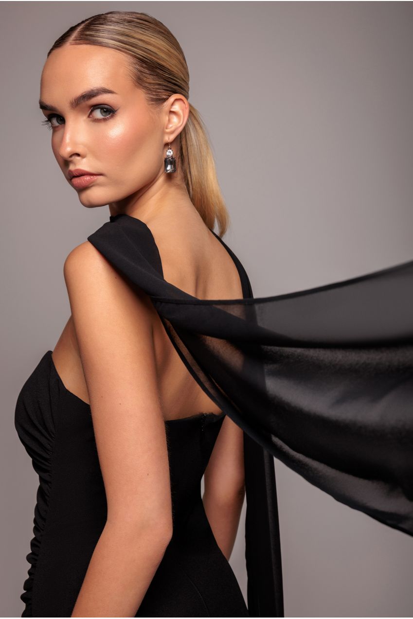 Goddiva Chiffon Scarf - Black