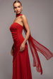 Goddiva Chiffon Scarf - Red