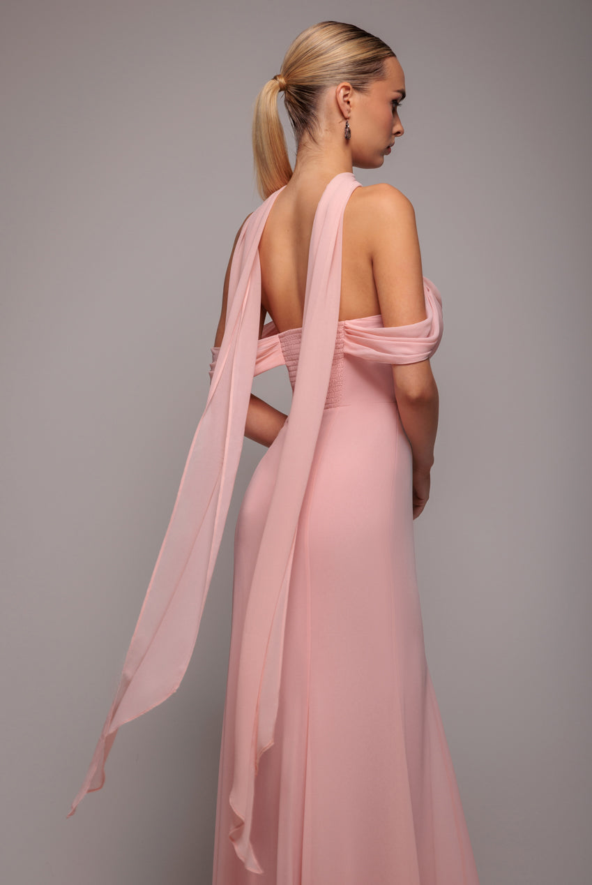 Goddiva Chiffon Scarf - Blush Pink