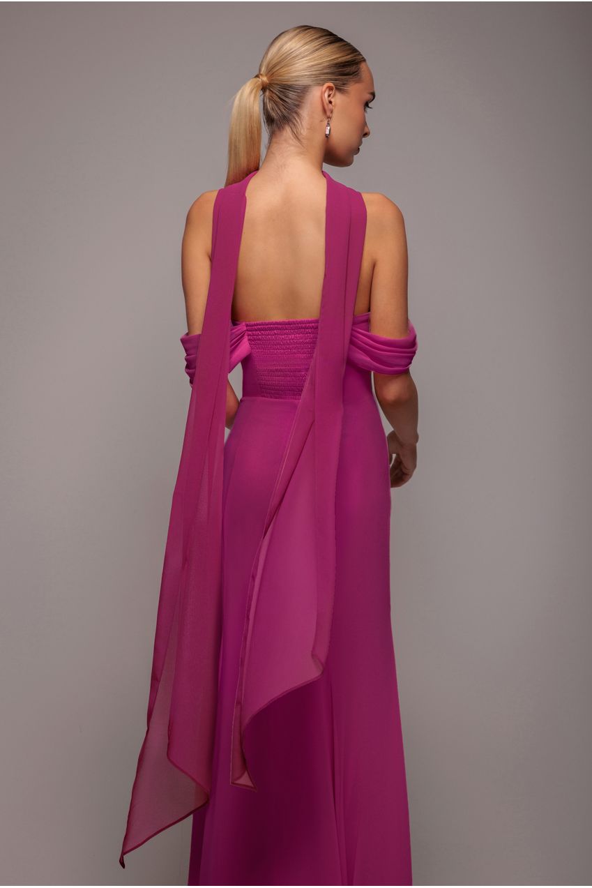 Goddiva Chiffon Scarf - Magenta