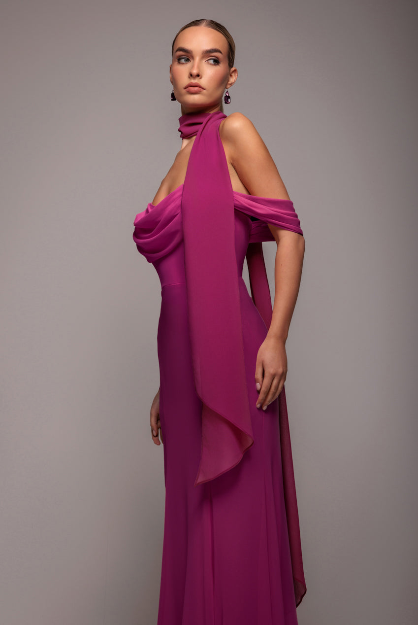 Goddiva Chiffon Scarf - Magenta