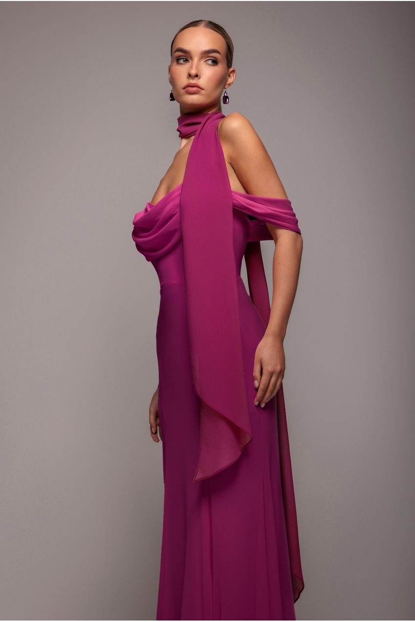 Goddiva Chiffon Scarf - Magenta