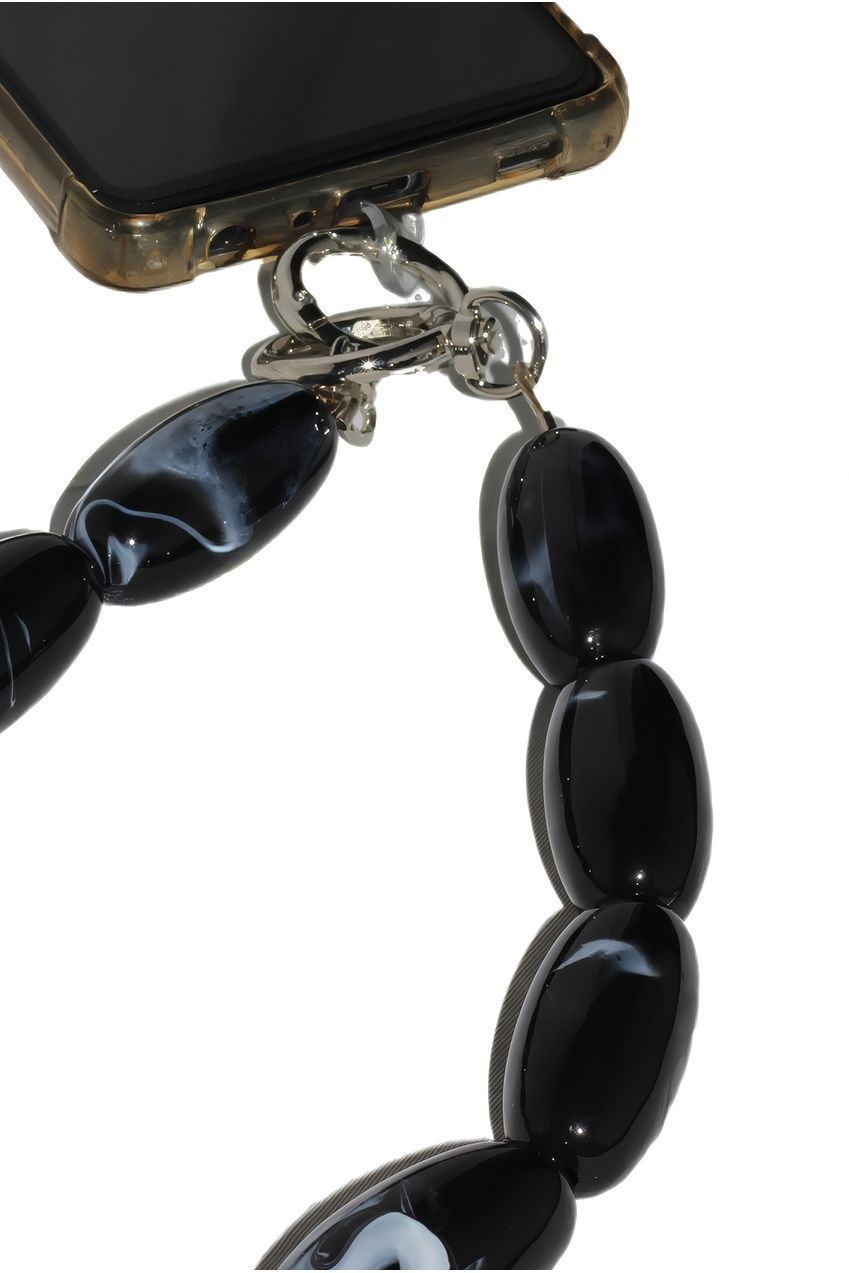 Goddiva Accessories Acrylic Gemstone Phone Strap - Black