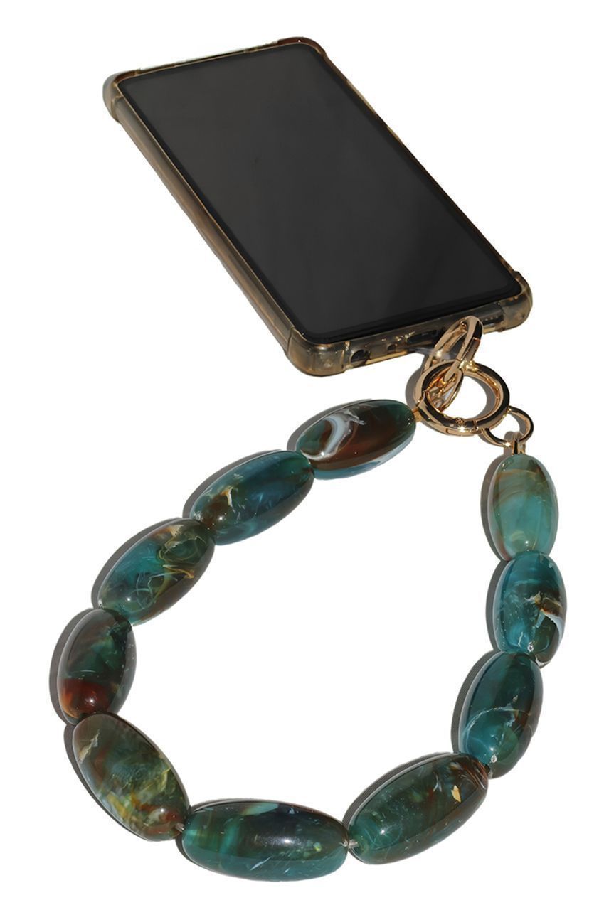 Goddiva Accessories Acrylic Gemstone Phone Strap - Green