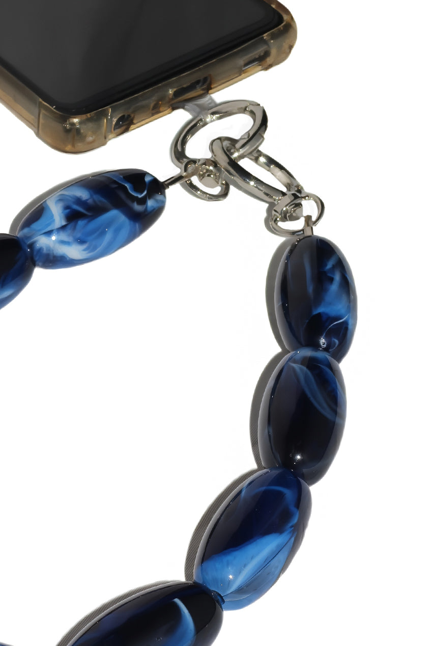 Goddiva Accessories Acrylic Gemstone Phone Strap - Blue
