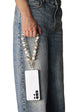 Goddiva Accessories Acrylic Ball Phone Strap - White Marble
