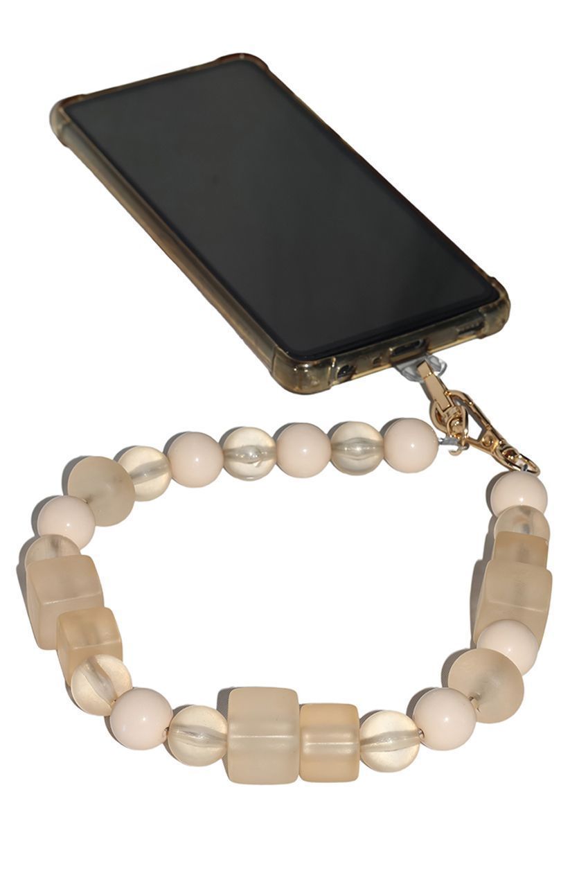 Goddiva Accessories Acrylic Phone Strap - Matte Beige