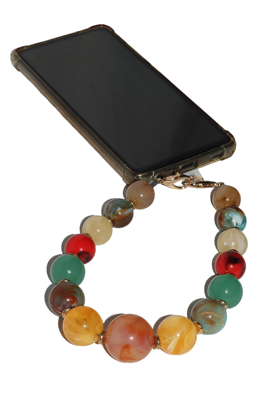 Goddiva Accessories Acrylic Ball Phone Strap - Multiclour