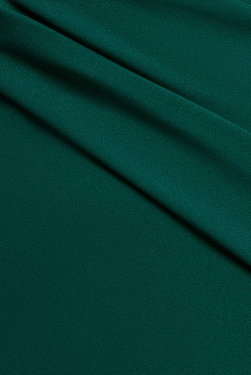 Goddiva Plus Bardot Pleated Maxi Dress - Emerald