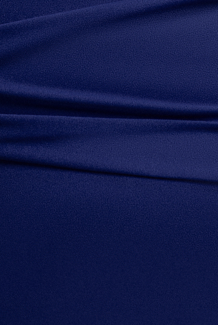Goddiva Plus Bardot Pleated Maxi Dress - Navy