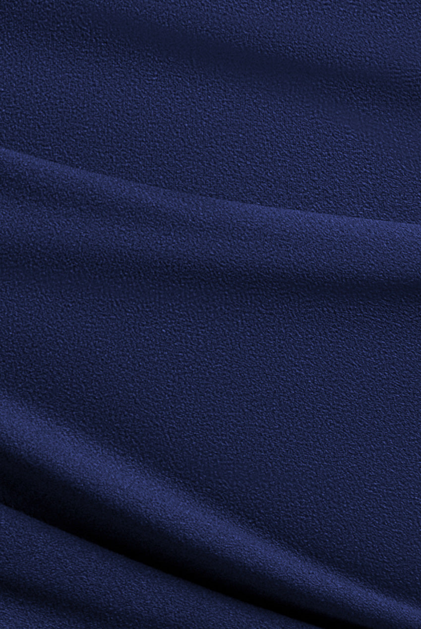 Goddiva Plus Bardot Pleated Maxi Dress - Navy Blue