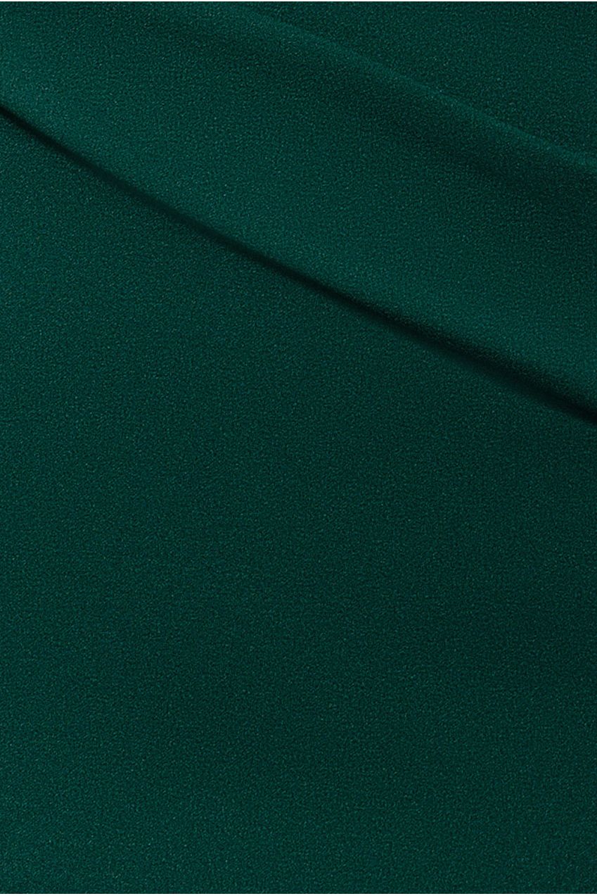 Goddiva Bardot Pleated Maxi Dress - EmeraldGreen