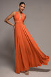Goddiva Multiway Tie-Up Maxi Dress - Orange